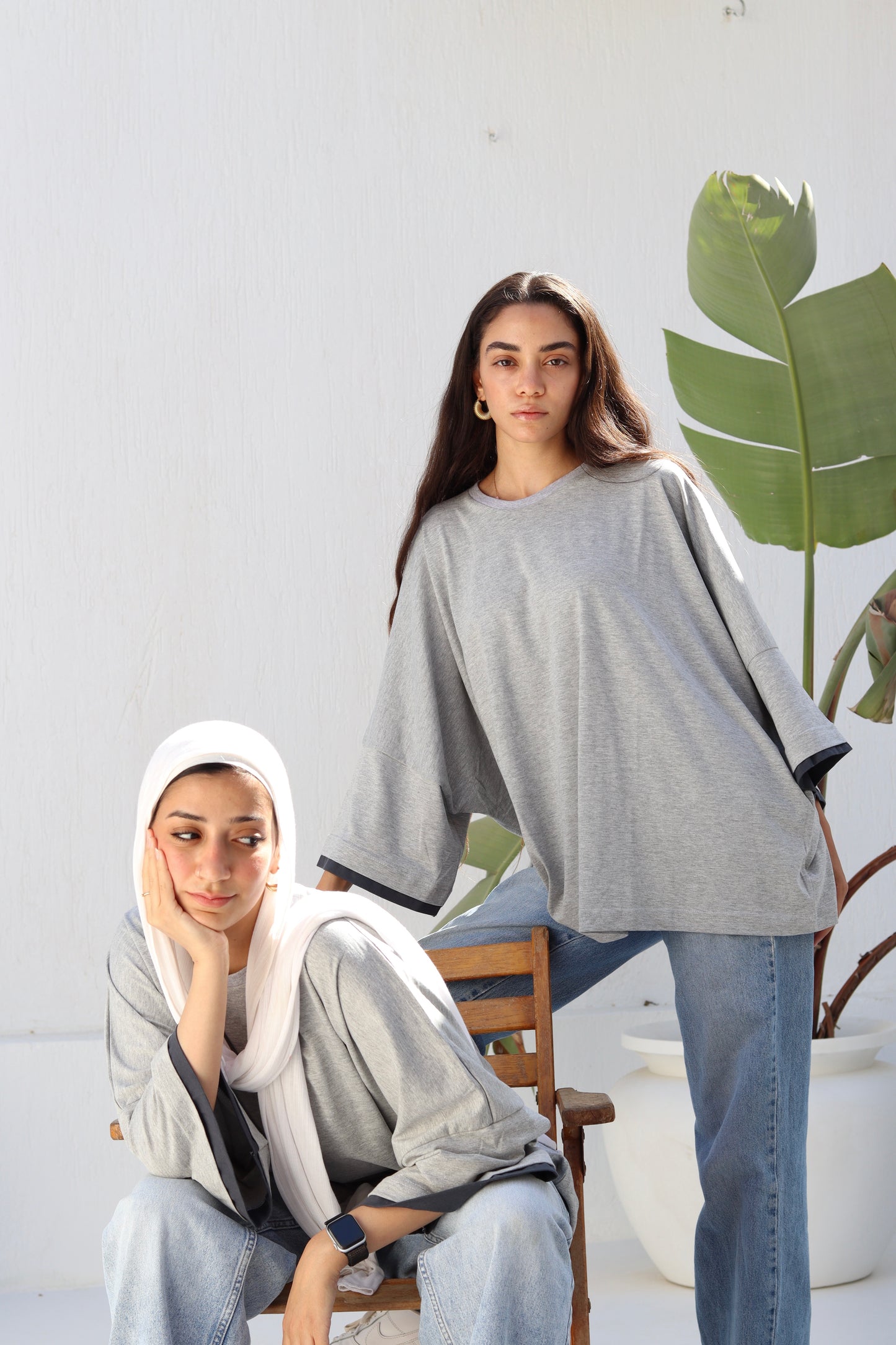 Grey duo shirt