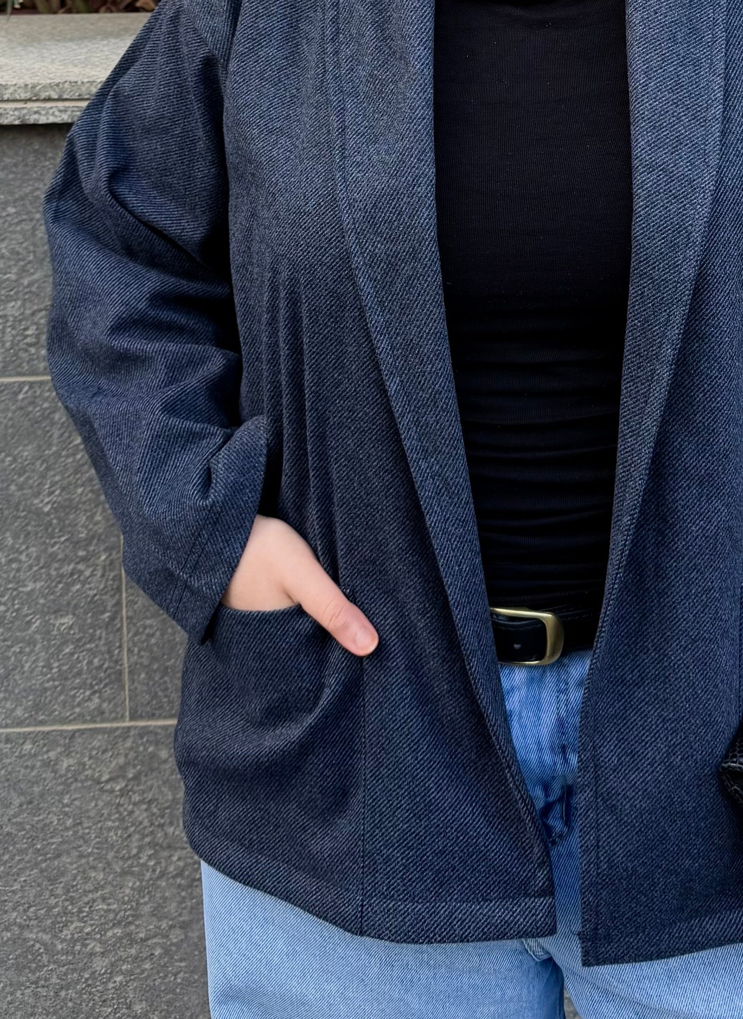 Navy essential cardigan