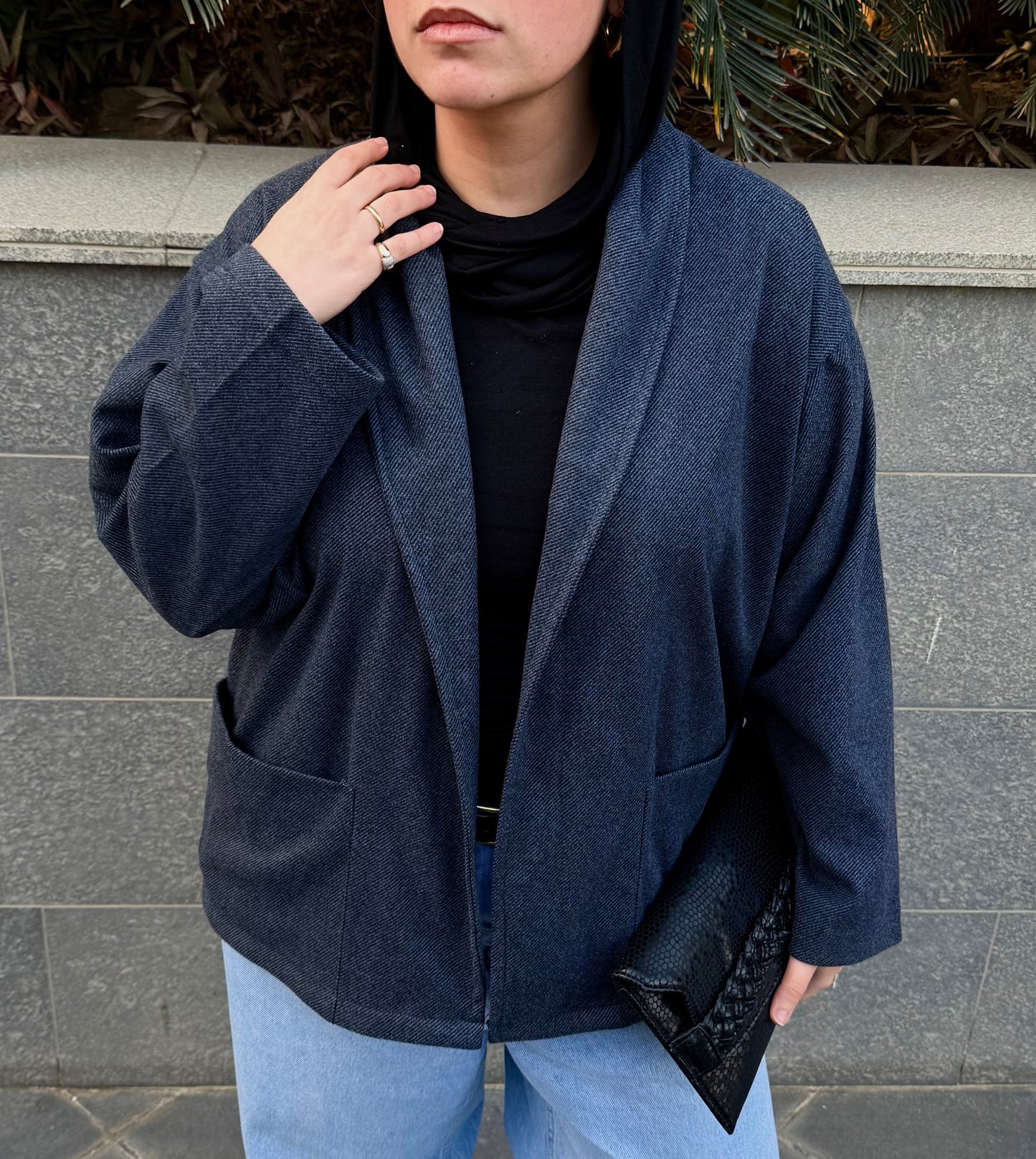 Navy essential cardigan