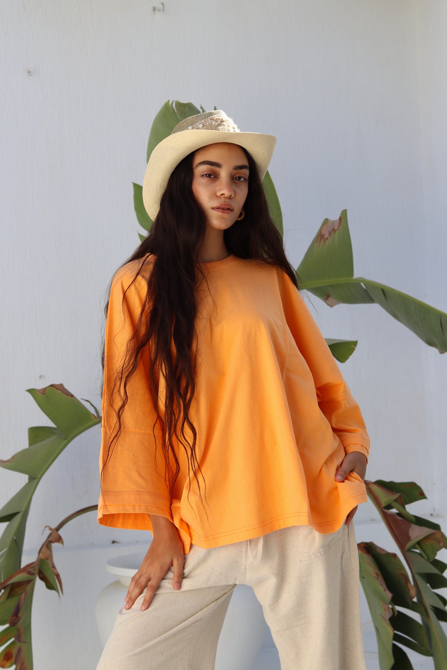 Orange duo shirt