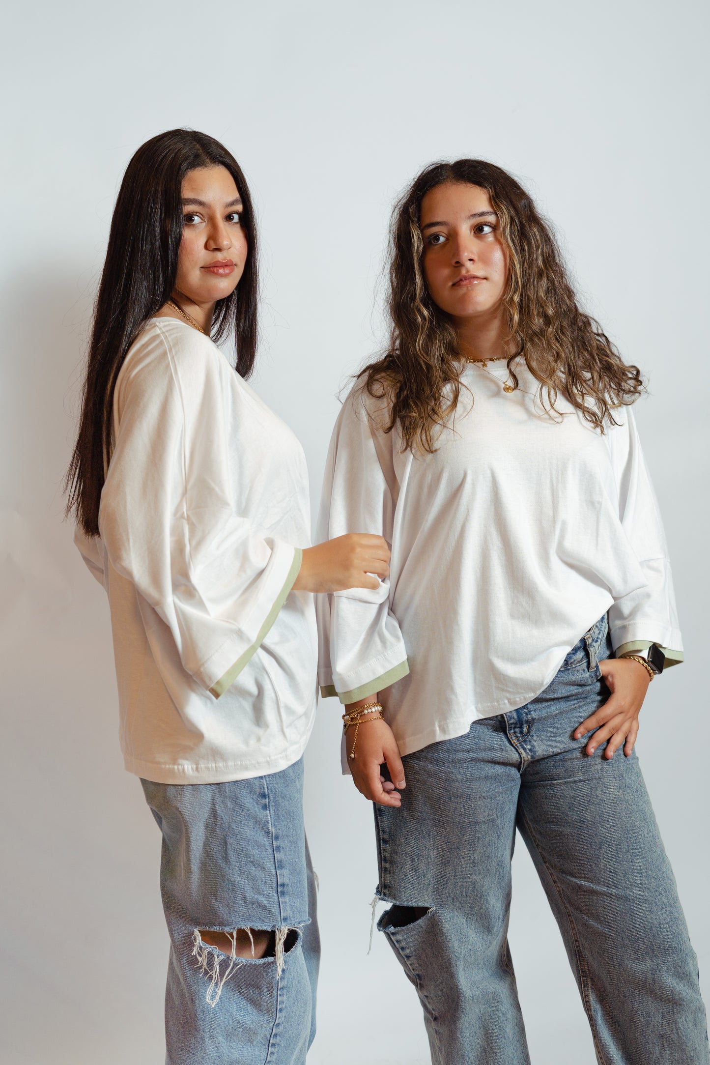 White duo shirt