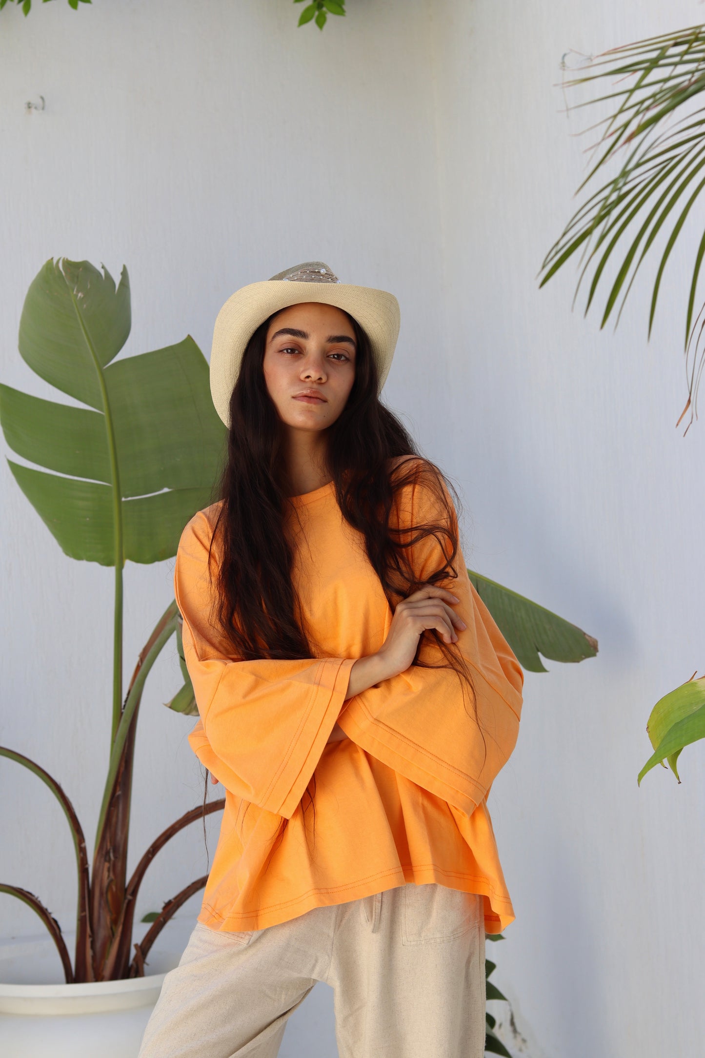Orange duo shirt