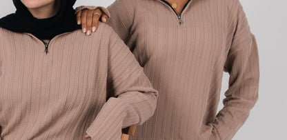 Beige braided jumper